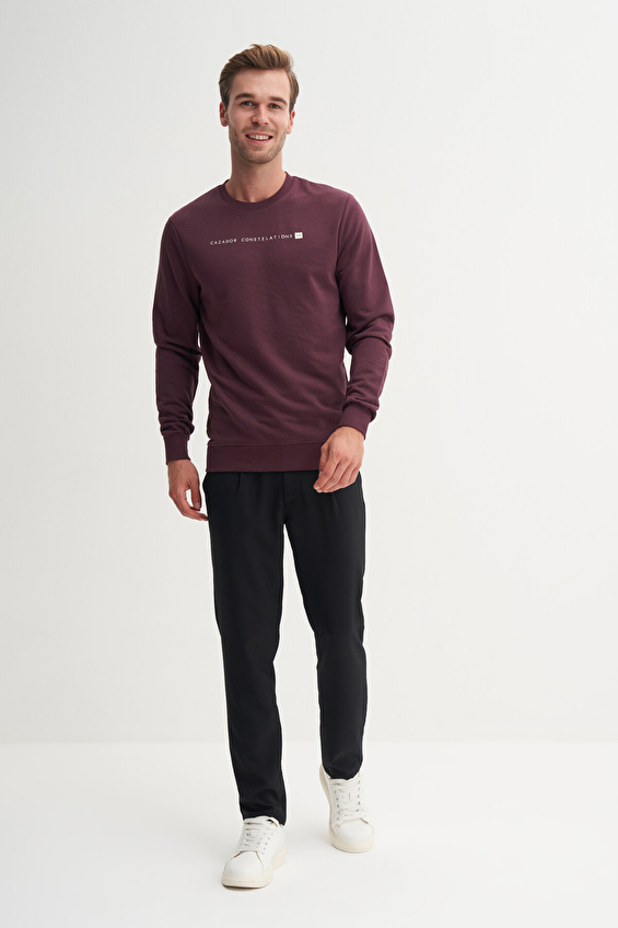 Cazador Slim Fit Erkek Sweatshırt 54165 Kırmızı Cazador Slim Fit Erkek Sweatshırt 54165 Kırmızı
