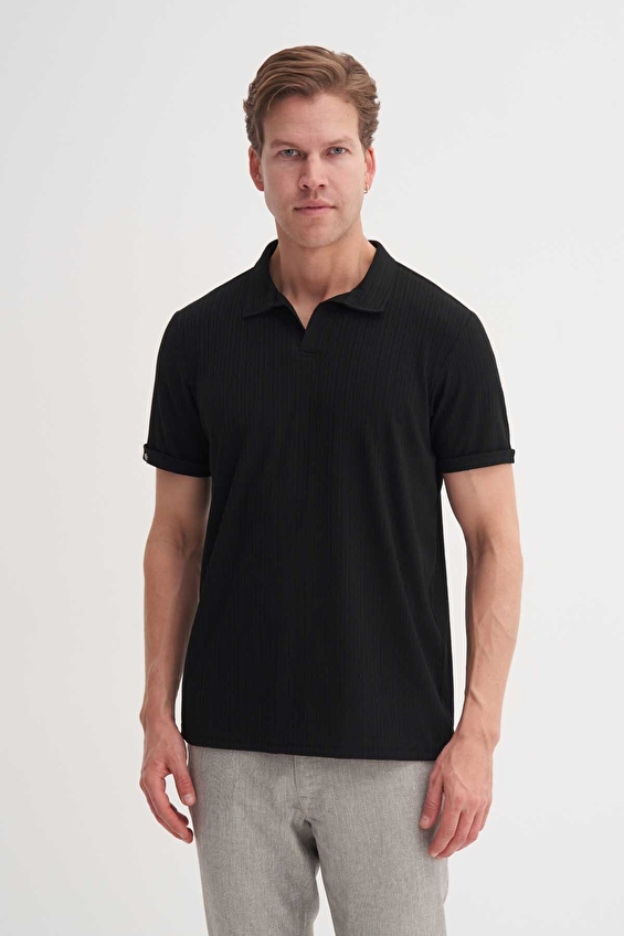 Cazador Regular Fit Erkek Tişört 42040 Siyah Cazador Regular Fit Erkek Tişört 42040 Siyah