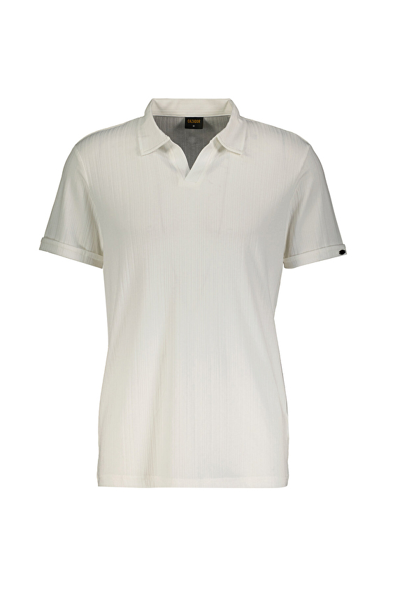 Cazador Regular Fit Erkek Tişört 42040 Beyaz Cazador Regular Fit Erkek Tişört 42040 Beyaz