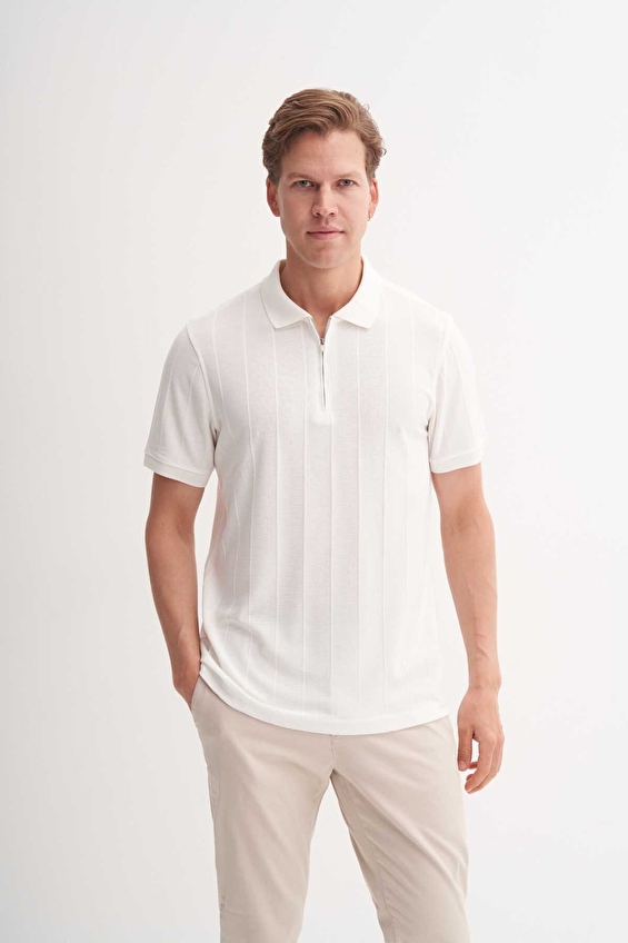 Cazador Regular Fit Erkek Tişört 42380 Ekru Cazador Regular Fit Erkek Tişört 42380 Ekru