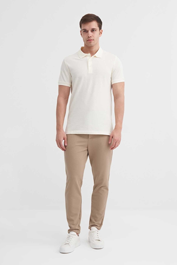 Cazador Slim Fit Erkek Tişört 46130 Ekru Cazador Slim Fit Erkek Tişört 46130 Ekru