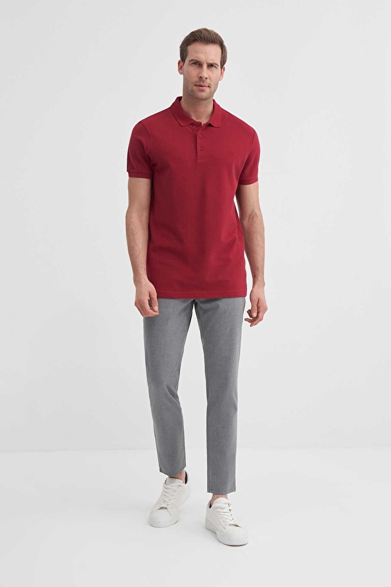 Cazador Slim Fit Erkek Tişört 46130 Bordo Cazador Slim Fit Erkek Tişört 46130 Bordo