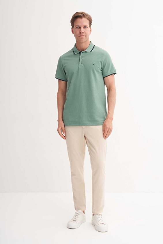 Cazador Slim Fit Erkek Tişört 46140 Mavi Cazador Slim Fit Erkek Tişört 46140 Mavi