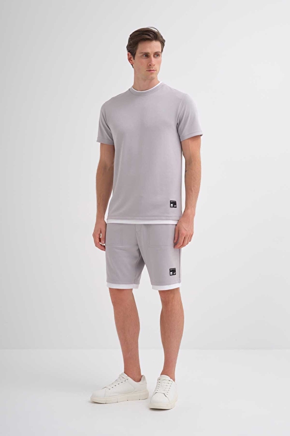 Cazador Regular Fit Erkek Tişört 40030 Gri Cazador Regular Fit Erkek Tişört 40030 Gri