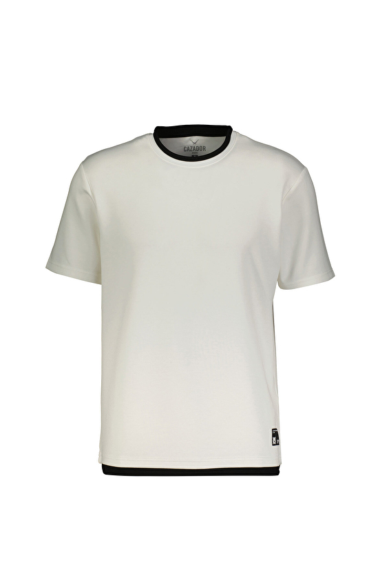 Cazador Regular Fit Erkek Tişört 40030 Ekru Cazador Regular Fit Erkek Tişört 40030 Ekru