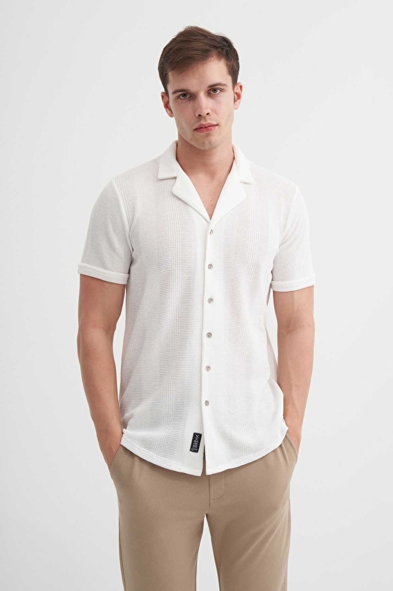 Cazador Slim Fit Erkek Gömlek 20000 Ekru Cazador Slim Fit Erkek Gömlek 20000 Ekru