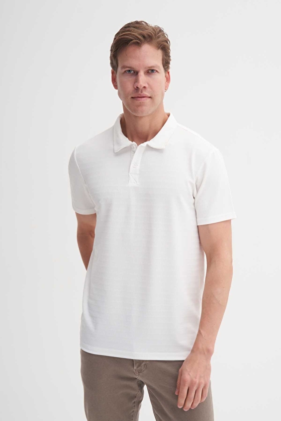 Cazador Regular Fit Erkek Tişört 40480 Beyaz Cazador Regular Fit Erkek Tişört 40480 Beyaz