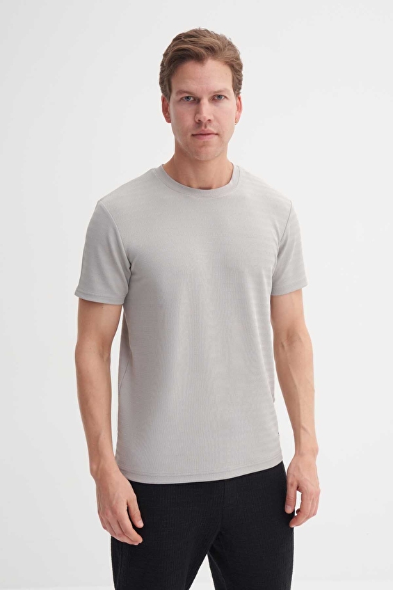 Cazador Regular Fit Erkek Tişört 40470 Gri Cazador Regular Fit Erkek Tişört 40470 Gri