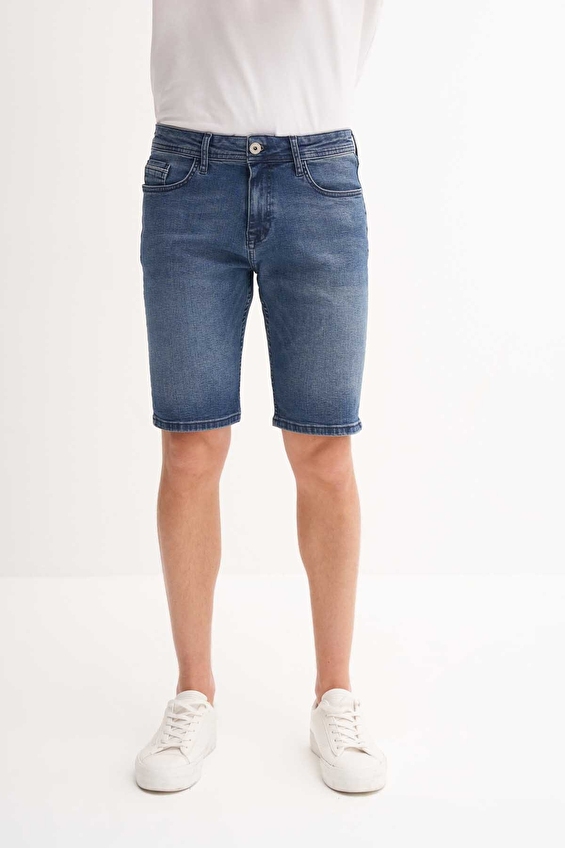 Cazador Slim Fit Erkek Bermuda 67020 Mavi Cazador Slim Fit Erkek Bermuda 67020 Mavi