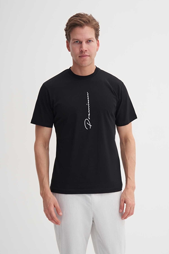 Cazador Regular Fit Erkek Tişört 40910 Siyah Cazador Regular Fit Erkek Tişört 40910 Siyah