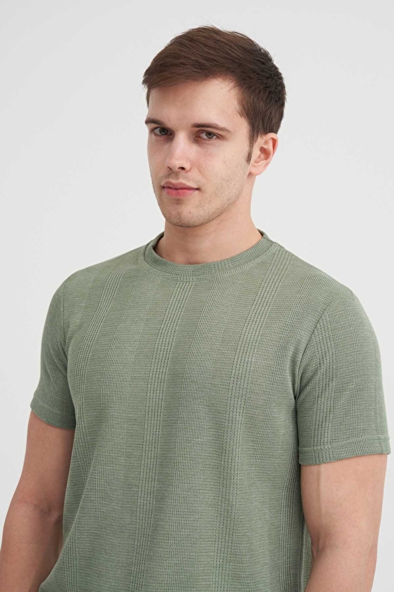 Cazador Slim Fit Erkek Tişört 41770 Haki Cazador Slim Fit Erkek Tişört 41770 Haki