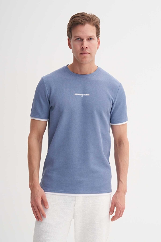 Cazador Slim Fit Erkek Tişört 42430 Indıgo Cazador Slim Fit Erkek Tişört 42430 Indıgo