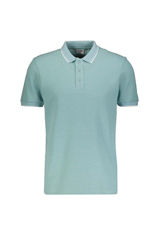 Cazador Slim Fit Erkek Tişört 42470 Su yeşili Cazador Slim Fit Erkek Tişört 42470 Su yeşili