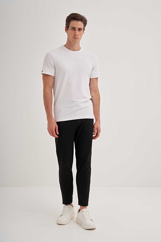 Cazador Slim Fit Erkek Tişört 42020 Beyaz Cazador Slim Fit Erkek Tişört 42020 Beyaz