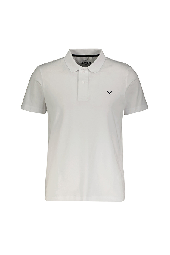 Cazador Slim Fit Erkek Tişört 46150 Beyaz Cazador Slim Fit Erkek Tişört 46150 Beyaz