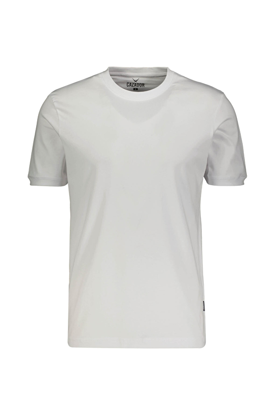 Cazador Slim Fit Erkek Tişört 46200 Beyaz Cazador Slim Fit Erkek Tişört 46200 Beyaz