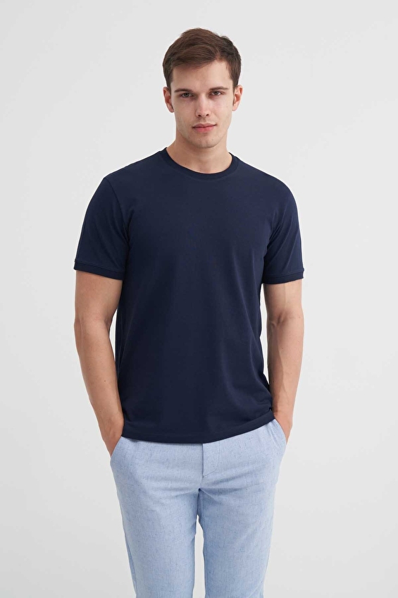 Cazador Slim Fit Erkek Tişört 46200 Lacivert Cazador Slim Fit Erkek Tişört 46200 Lacivert