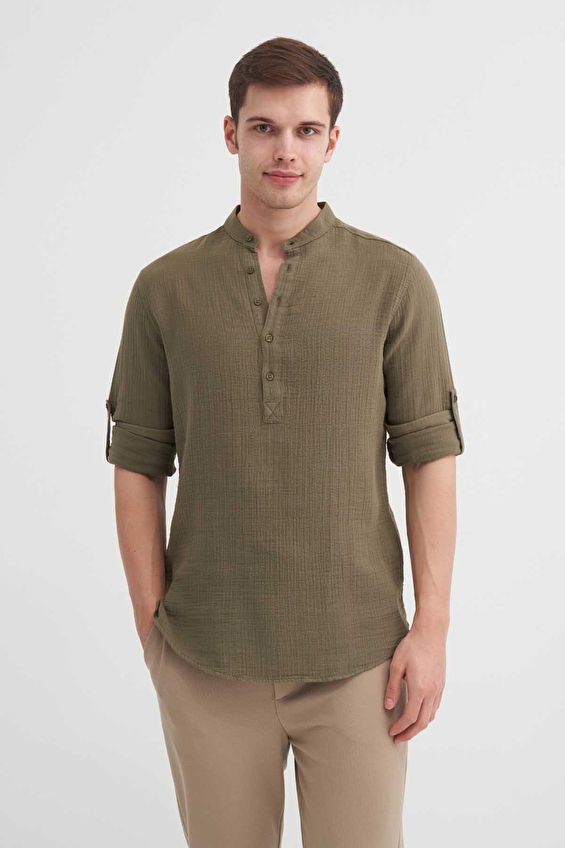 Cazador Regular Fit Erkek Gömlek 20250 Haki Cazador Regular Fit Erkek Gömlek 20250 Haki
