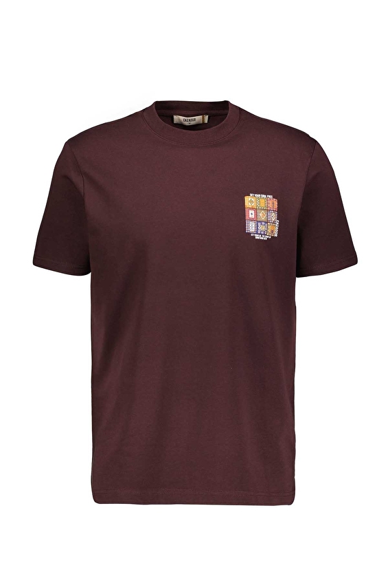 Cazador Regular Fit Erkek Tişört 44935 Koyu bordo Cazador Regular Fit Erkek Tişört 44935 Koyu bordo