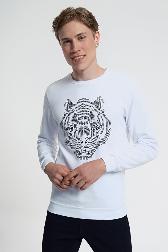 Loft Erkek Sweatshirt LF2030214 WHT Beyaz Loft Erkek Sweatshirt LF2030214 WHT Beyaz