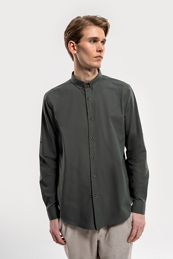 Loft Basic Erkek Gömlek LF2027896 KHA Haki Loft Basic Erkek Gömlek LF2027896 KHA Haki