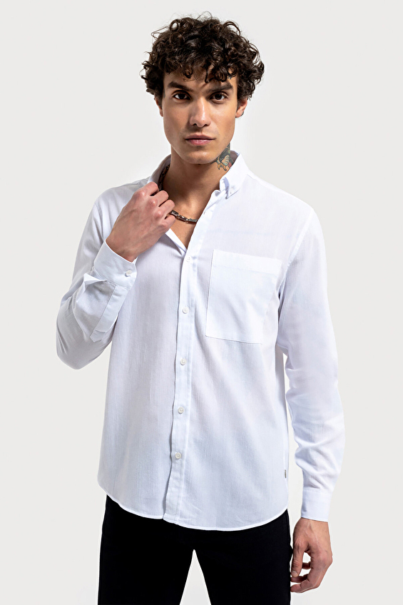 Loft Erkek Gömlek LF2033014 WHT Beyaz Loft Erkek Gömlek LF2033014 WHT Beyaz