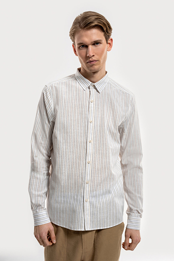 Loft Erkek Gömlek LF2035565 LBG Bej Loft Erkek Gömlek LF2035565 LBG Bej