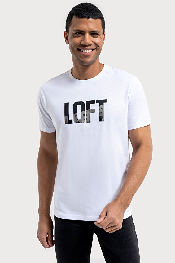 Loft Erkek Tişört LF2036165 WHT Beyaz Loft Erkek Tişört LF2036165 WHT Beyaz