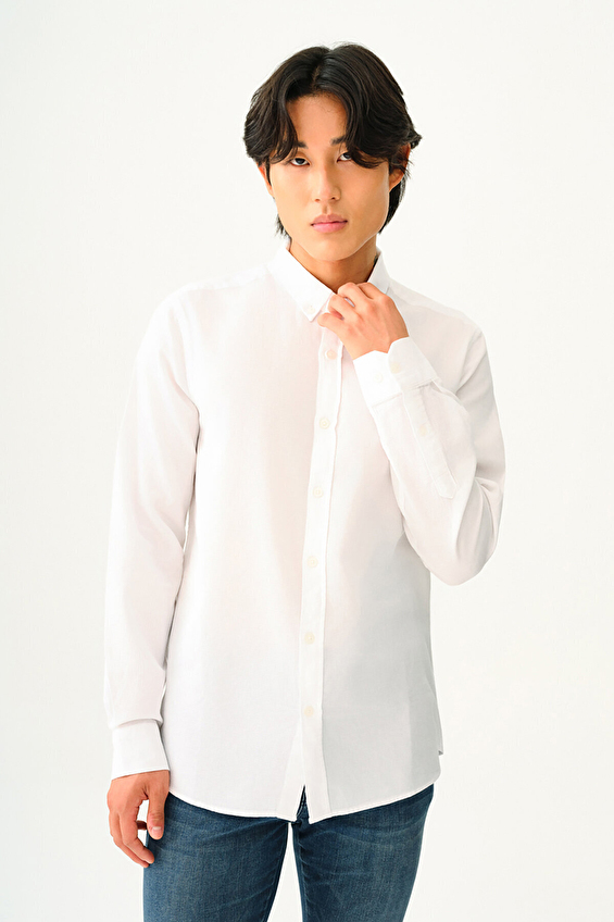 Loft Essential Erkek Gömlek LF2030872 WHT Beyaz Loft Essential Erkek Gömlek LF2030872 WHT Beyaz