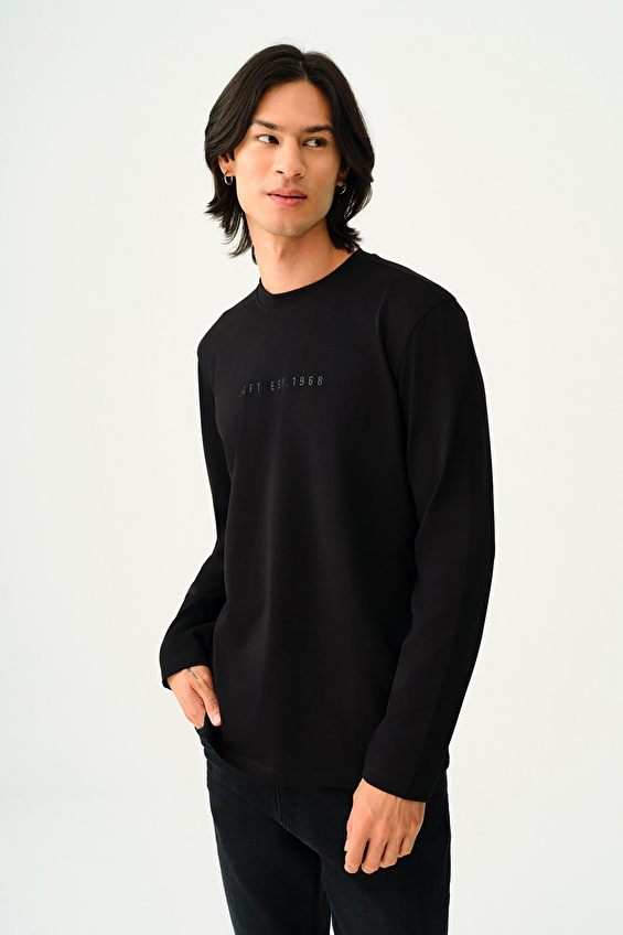 Loft Erkek Sweatshirt LF2037825 BLK Siyah Loft Erkek Sweatshirt LF2037825 BLK Siyah