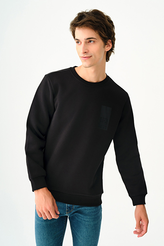 Loft Erkek Sweatshirt LF2034185 BLK Siyah Loft Erkek Sweatshirt LF2034185 BLK Siyah