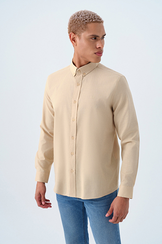 Loft Erkek Gömlek LF2037403 BEI Bej Loft Erkek Gömlek LF2037403 BEI Bej