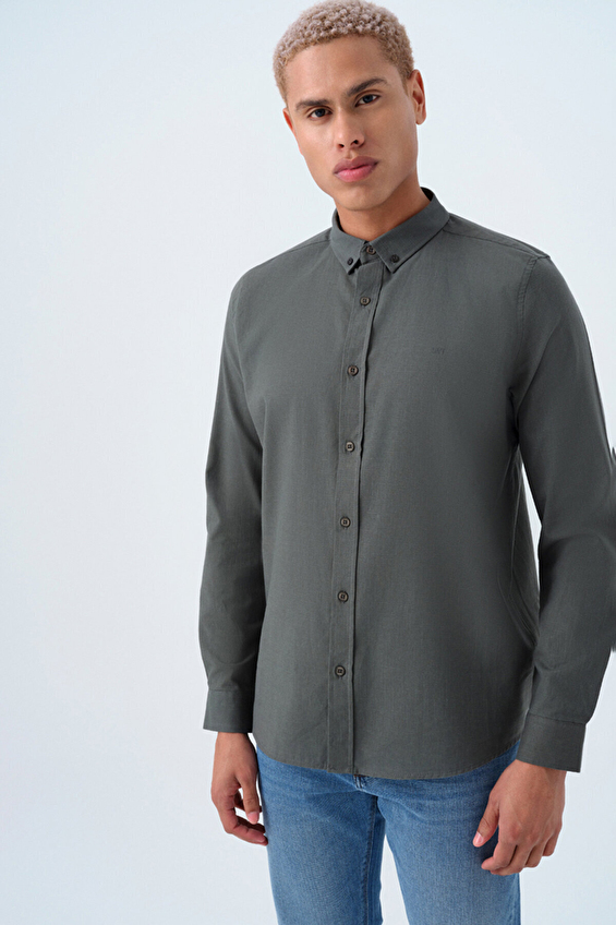 Loft Erkek Gömlek LF2037403 KHA Haki Loft Erkek Gömlek LF2037403 KHA Haki