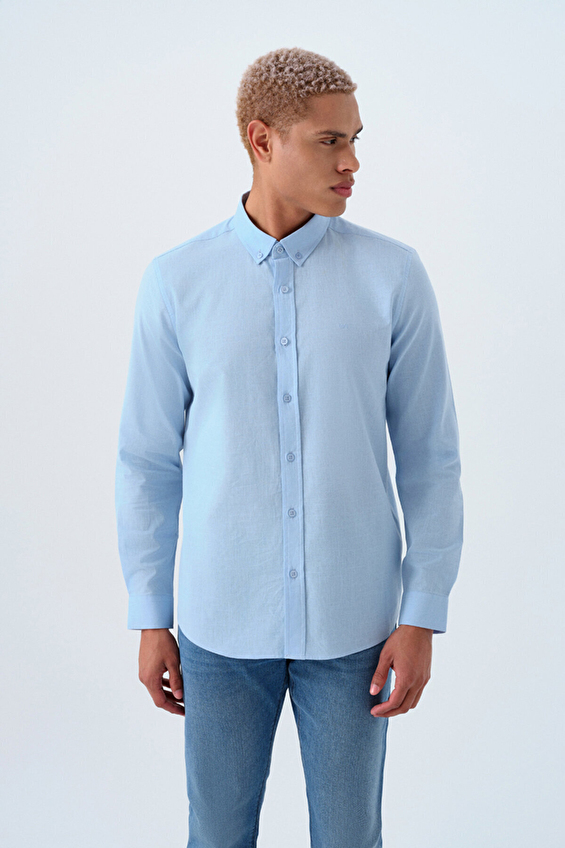 Loft Erkek Gömlek LF2037403 LBL Mavi Loft Erkek Gömlek LF2037403 LBL Mavi