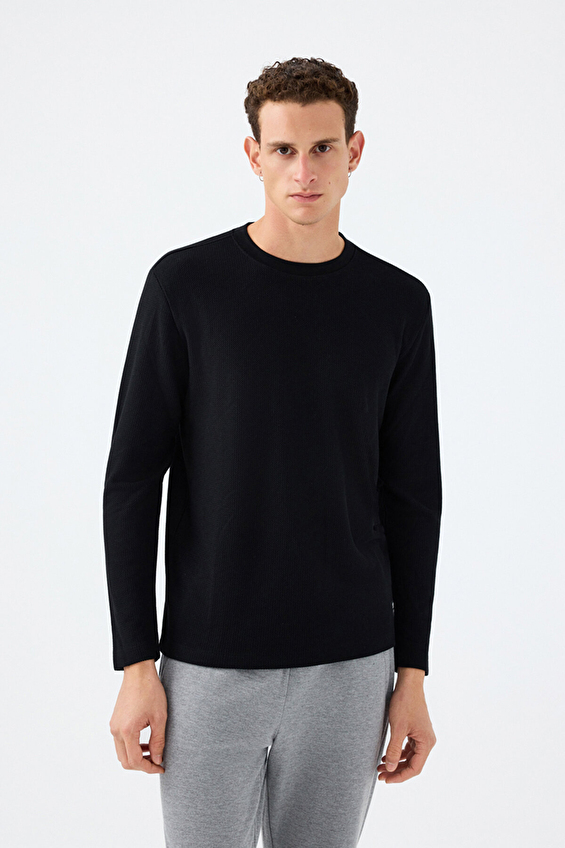 Loft Erkek Sweatshirt LF2040679 BLK Siyah Loft Erkek Sweatshirt LF2040679 BLK Siyah