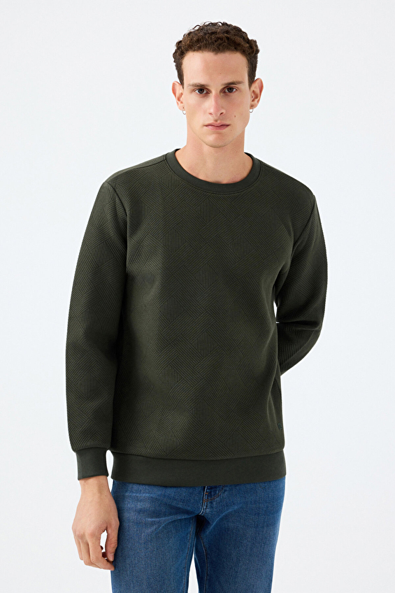 Loft Erkek Sweatshirt LF2040993 KHA Haki Loft Erkek Sweatshirt LF2040993 KHA Haki
