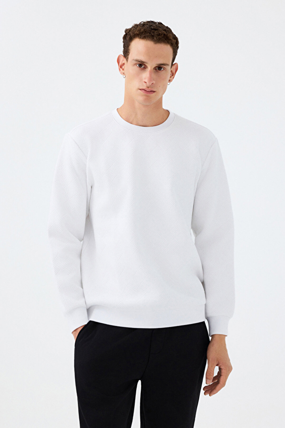 Loft Erkek Sweatshirt LF2040993 WHT Beyaz Loft Erkek Sweatshirt LF2040993 WHT Beyaz