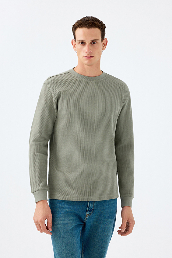 Loft Erkek Sweatshirt LF2040680 KHA Haki Loft Erkek Sweatshirt LF2040680 KHA Haki