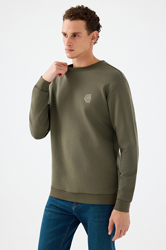 Loft Erkek Sweatshirt LF2041388 KHA Haki Loft Erkek Sweatshirt LF2041388 KHA Haki