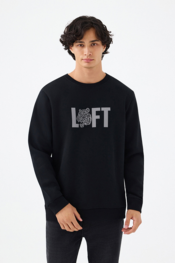 Loft Erkek Sweatshirt LF2041391 BLK Siyah Loft Erkek Sweatshirt LF2041391 BLK Siyah