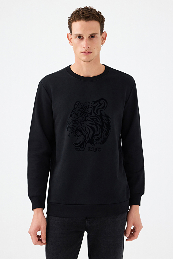 Loft Erkek Sweatshirt LF2041394 BLK Siyah Loft Erkek Sweatshirt LF2041394 BLK Siyah