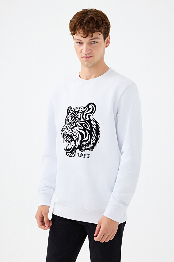 Loft Erkek Sweatshirt LF2041394 WHT Beyaz Loft Erkek Sweatshirt LF2041394 WHT Beyaz