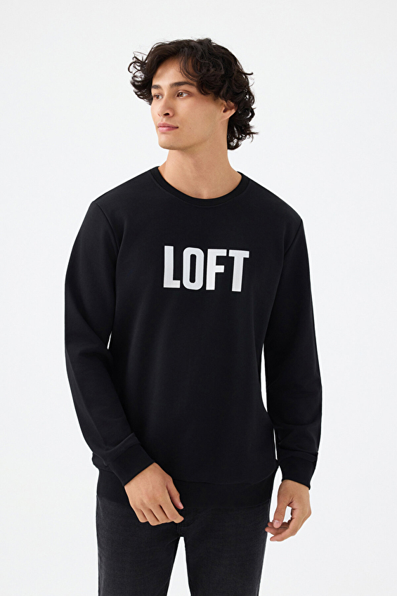 Loft Erkek Sweatshirt LF2041133 BLK Siyah Loft Erkek Sweatshirt LF2041133 BLK Siyah