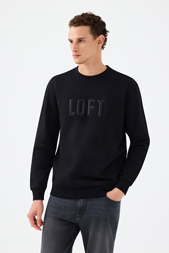 Loft Erkek Sweatshirt LF2041537 BLK Siyah Loft Erkek Sweatshirt LF2041537 BLK Siyah
