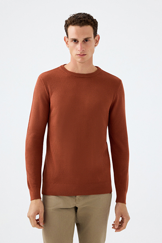 Loft Erkek Kazak LF2040477 BRC Kiremit Loft Erkek Kazak LF2040477 BRC Kiremit