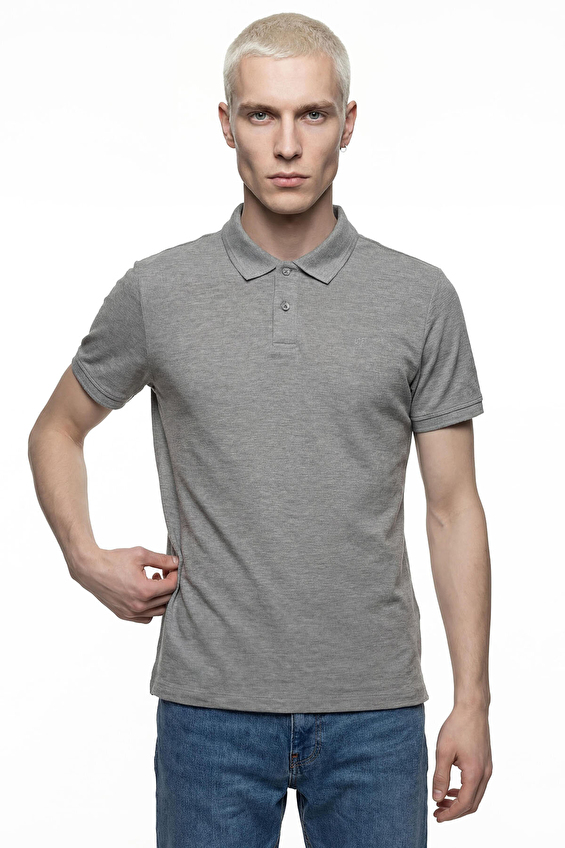 Loft Erkek Polo Yaka Tişört LF2035136 MGA Gri Loft Erkek Polo Yaka Tişört LF2035136 MGA Gri
