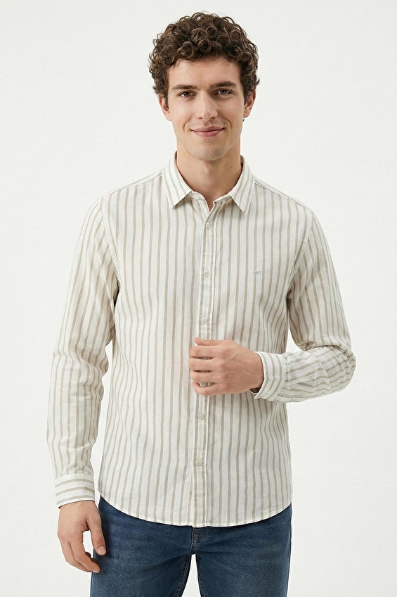 Loft Erkek Gömlek LF2042947 BEI Bej Loft Erkek Gömlek LF2042947 BEI Bej