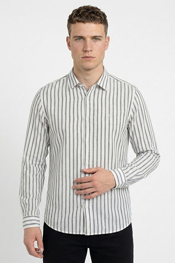 Loft Erkek Gömlek LF2042947 BLK Siyah Loft Erkek Gömlek LF2042947 BLK Siyah