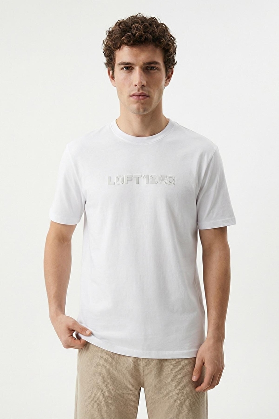 Loft Erkek Tişört LF2042976 WHT Beyaz Loft Erkek Tişört LF2042976 WHT Beyaz