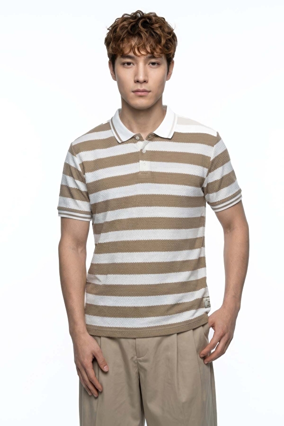 Loft Erkek Polo Yaka Tişört LF2042746 DBG Koyu bej Loft Erkek Polo Yaka Tişört LF2042746 DBG Koyu bej